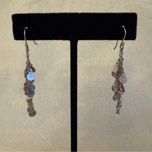 Sterling Silver Circle Cascade Earrings